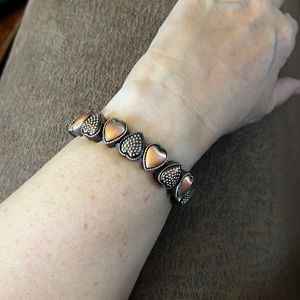 copper heart bracelet with 6 magnets